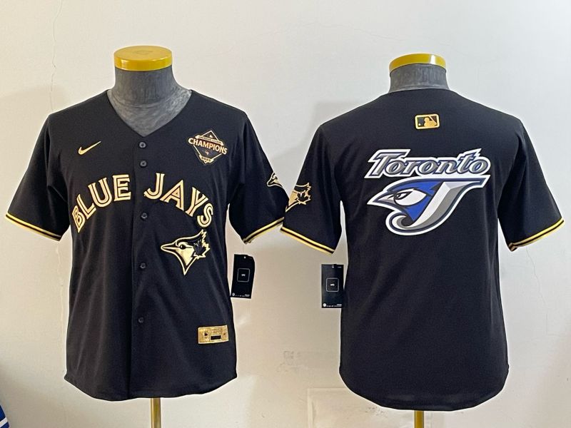 Youth Toronto Blue Jays Blank Black Gold Game 2026 Nike MLB Jersey style 02->youth mlb jersey->Youth Jersey